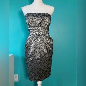 Vanity Dress Women’s XS Extra Small Strapless Silver grey